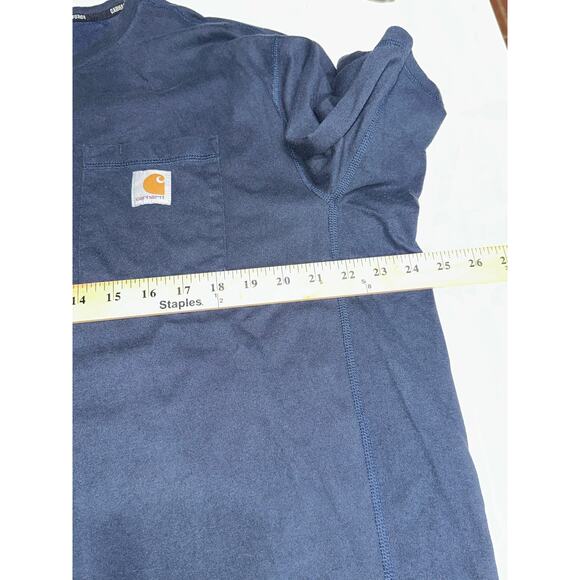 Carhartt Force Relaxed Fit Short Sleeve Pocket T Shirt Navy XLT 106652126 - Picture 8 of 9
